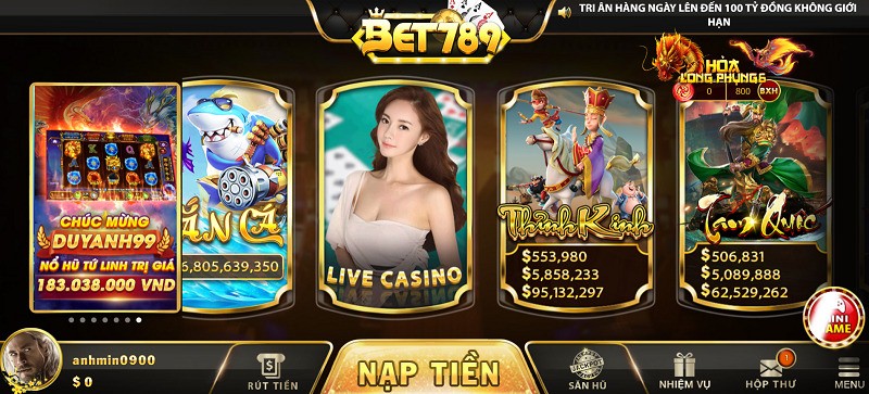 Link tải game Bet789 Vin - Sân chơi đổi thưởng không giới hạn