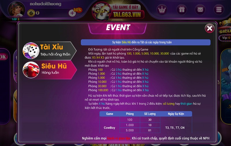 Hướng dẫn cách tham gia game bài đổi thưởng đình đám G63 Club