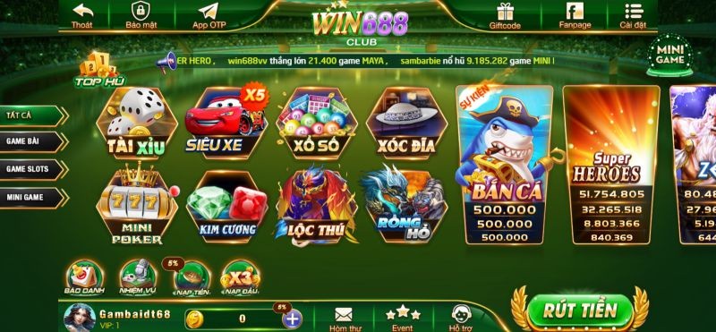 Chơi game hay, nhận quà mỏi tay cùng cổng game Win688 Club