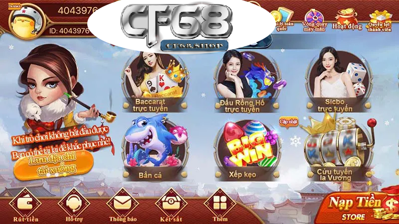 CF68 - Mạnh tay quay hũ, đổi thưởng tiền về như lũ