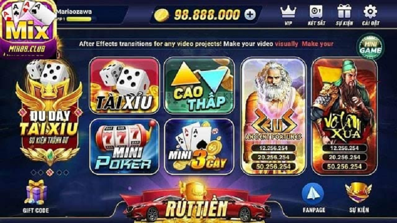 Mixi88 club – Chơi xả láng, nhận tiền thưởng ngập tràn