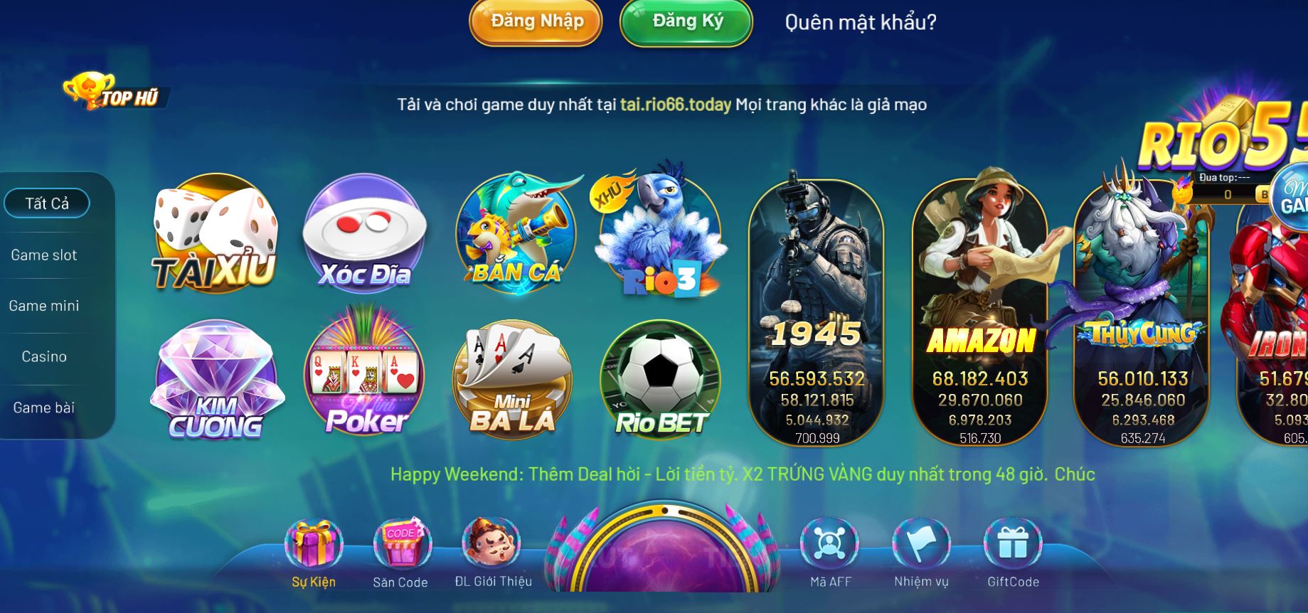 Nhiều trò chơi cá cược